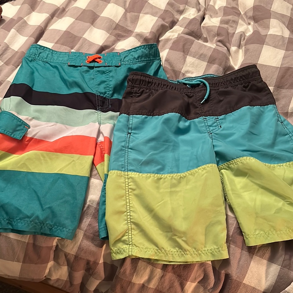 Cat & Jack and Colorful Striped Swim Shorts Set